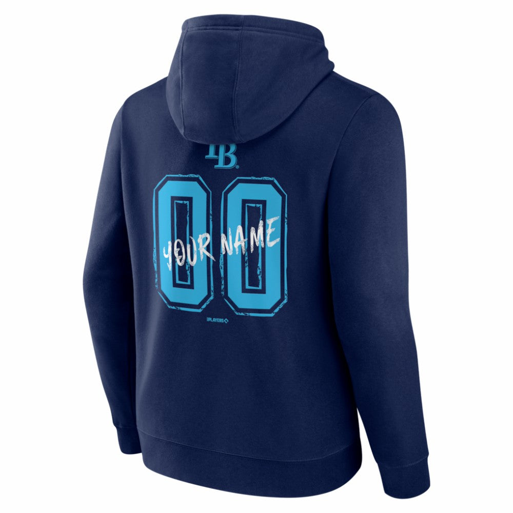 Tampa Bay Rays  Hustle Personalized Name & Number Hoodie - Navy