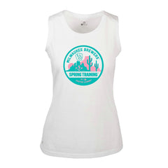 Milwaukee Brewers Levelwear Women's Macy Spring Training Badge Bold Tank Top - White