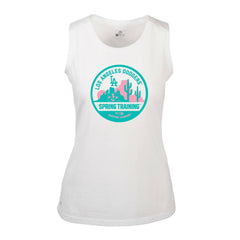 Los Angeles Dodgers Levelwear Women's Macy Spring Training Badge Bold Tank Top - White