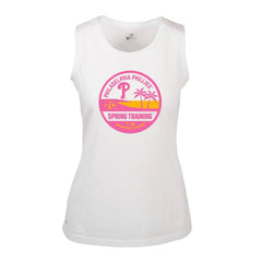 Philadelphia Phillies Levelwear Women's Macy Spring Training Badge Bold Tank Top - White