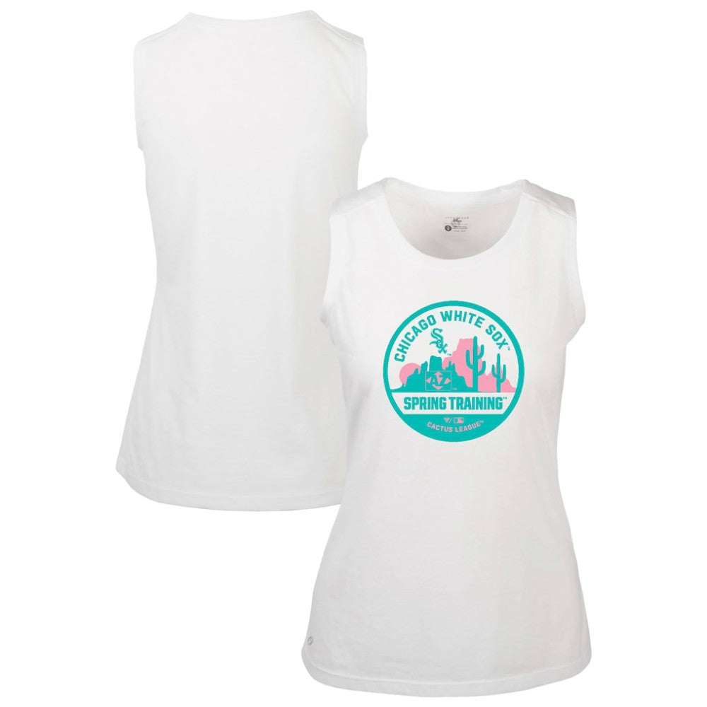 Chicago White Sox Levelwear Women's Macy Spring Training Badge Bold Tank Top - White