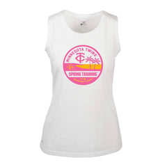 Minnesota Twins Levelwear Women's Macy Spring Training Badge Bold Tank Top - White