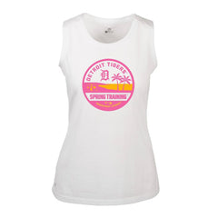 Detroit Tigers Levelwear Women's Macy Spring Training Badge Bold Tank Top - White