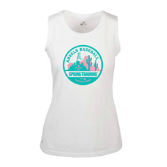Los Angeles Angels Levelwear Women's Macy Spring Training Badge Bold Tank Top - White