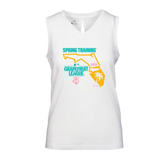 Minnesota Twins Levelwear Women's 2026 Spring Training Paisley Ball Bold Tank - White
