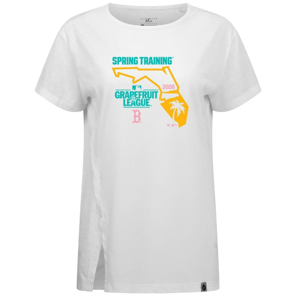 Boston Red Sox Levelwear Women's 2026 Spring Training Influx Ball Bold T-Shirt - White