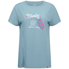 Miami Marlins Levelwear Women's Influx Spring Training Sunrise Bold T-Shirt - Blue