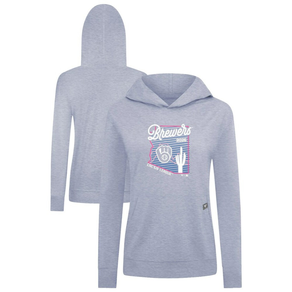Milwaukee Brewers Levelwear Women's Relay Spring Training Sunrise Bold Hoodie - Light Blue