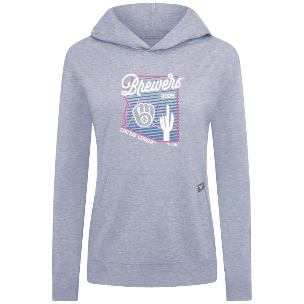 Milwaukee Brewers Levelwear Women's Relay Spring Training Sunrise Bold Hoodie - Light Blue