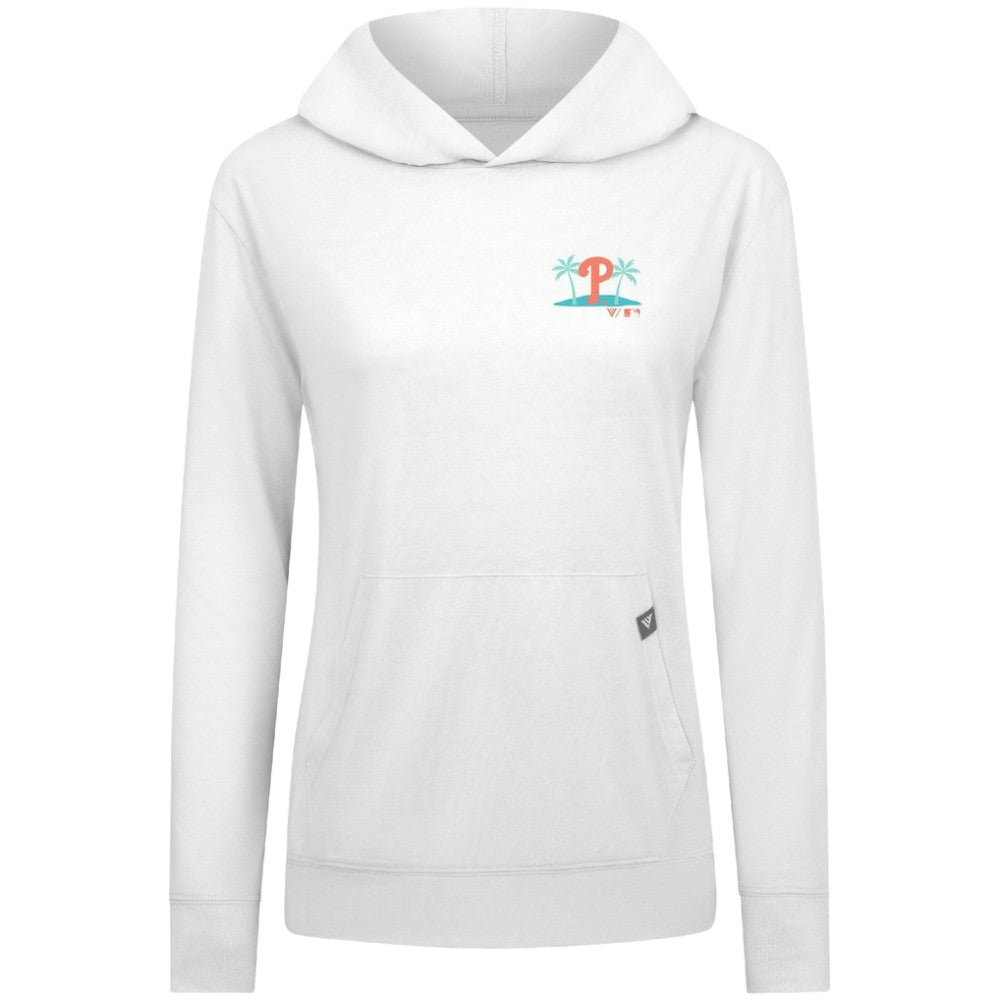 Philadelphia Phillies Levelwear Women's Relay Spring Break Panoramic Bold Hoodie - White