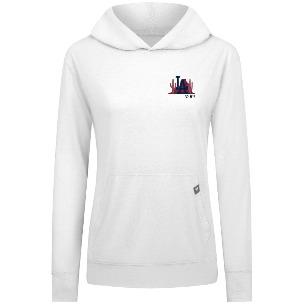 Los Angeles Dodgers Levelwear Women's Relay Spring Break Panoramic Bold Hoodie - White