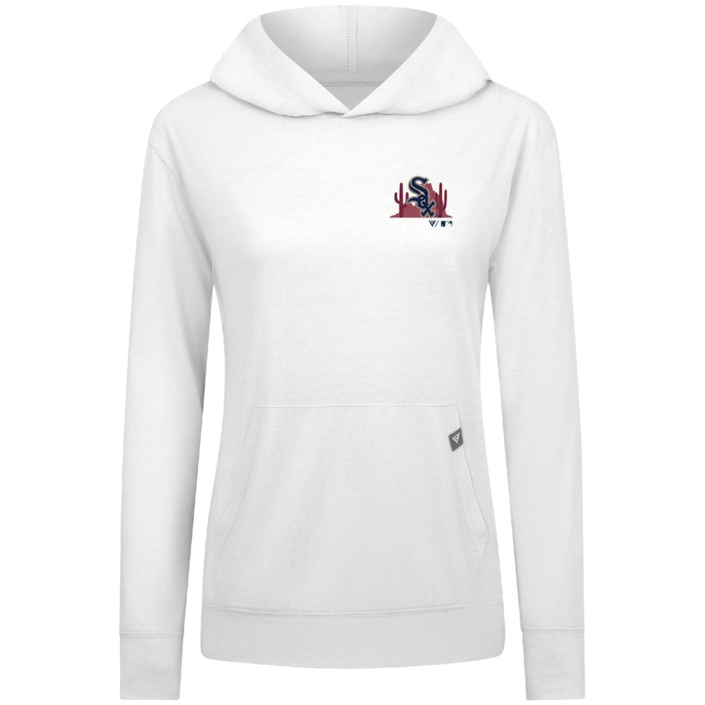 Chicago White Sox Levelwear Women's Relay Spring Break Panoramic Bold Hoodie - White