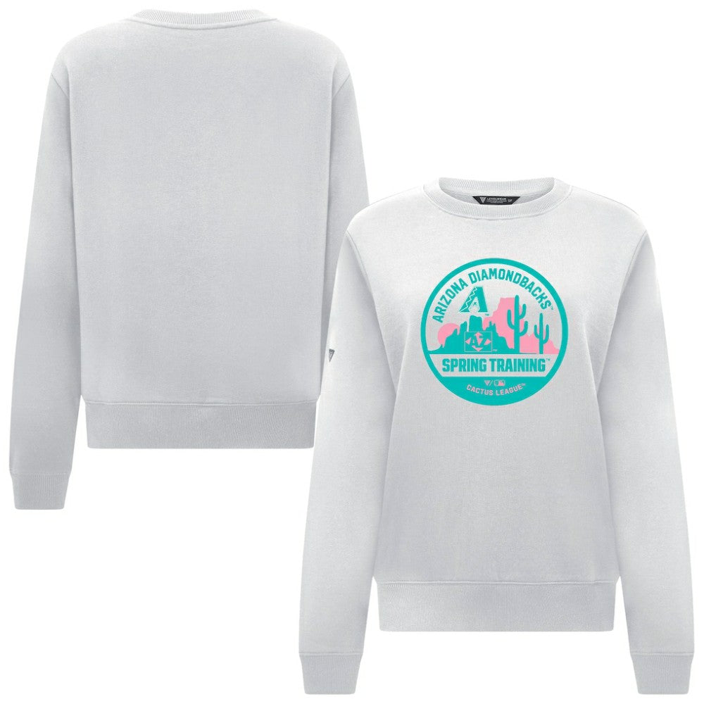 Arizona Diamondbacks Levelwear Women's Yvette Spring Training Badge Bold Sweatshirt - White