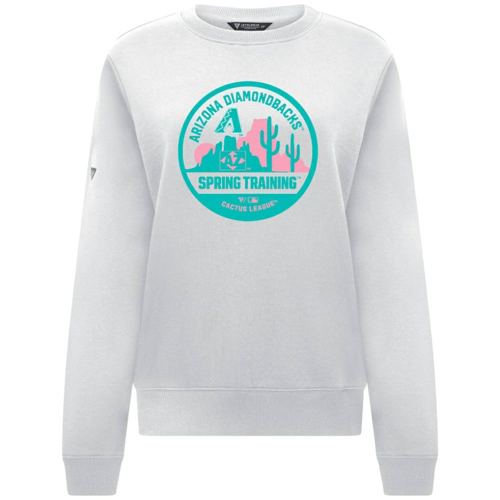 Arizona Diamondbacks Levelwear Women's Yvette Spring Training Badge Bold Sweatshirt - White