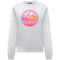 Atlanta Braves Levelwear Women's Yvette Spring Training Badge Bold Sweatshirt - White