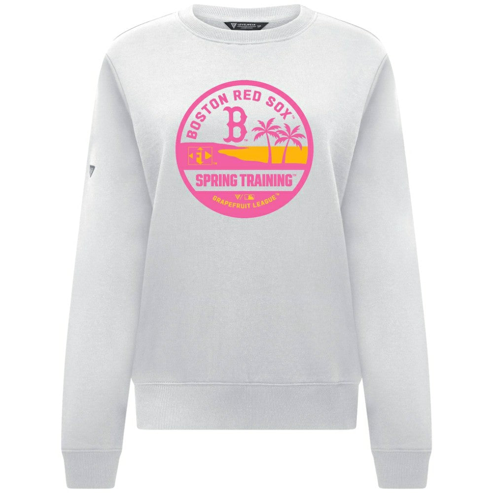 Boston Red Sox Levelwear Women's Yvette Spring Training Badge Bold Sweatshirt - White