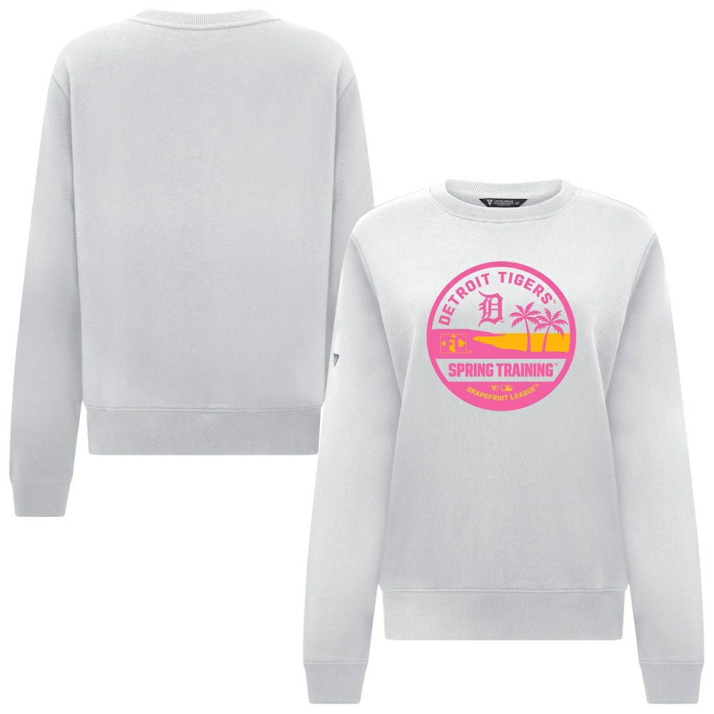 Detroit Tigers Levelwear Women's Yvette Spring Training Badge Bold Sweatshirt - White