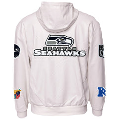 NFL Seattle Seahawks Jeff Hamilton Vegan Leather Full-Zip Hooded Jacket