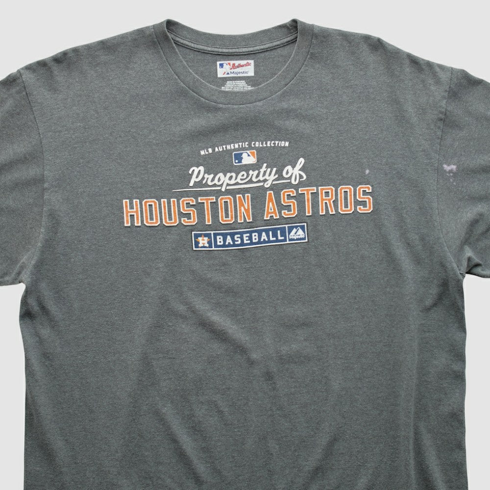 Houston Astros Majestic 2000s T-shirt - Dark Heather Gray Vintage