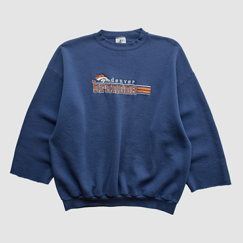 NFL Denver Broncos Logo Athletic 90s Pullover Sweatshirt