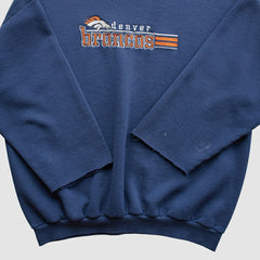 NFL Denver Broncos Logo Athletic 90s Pullover Sweatshirt