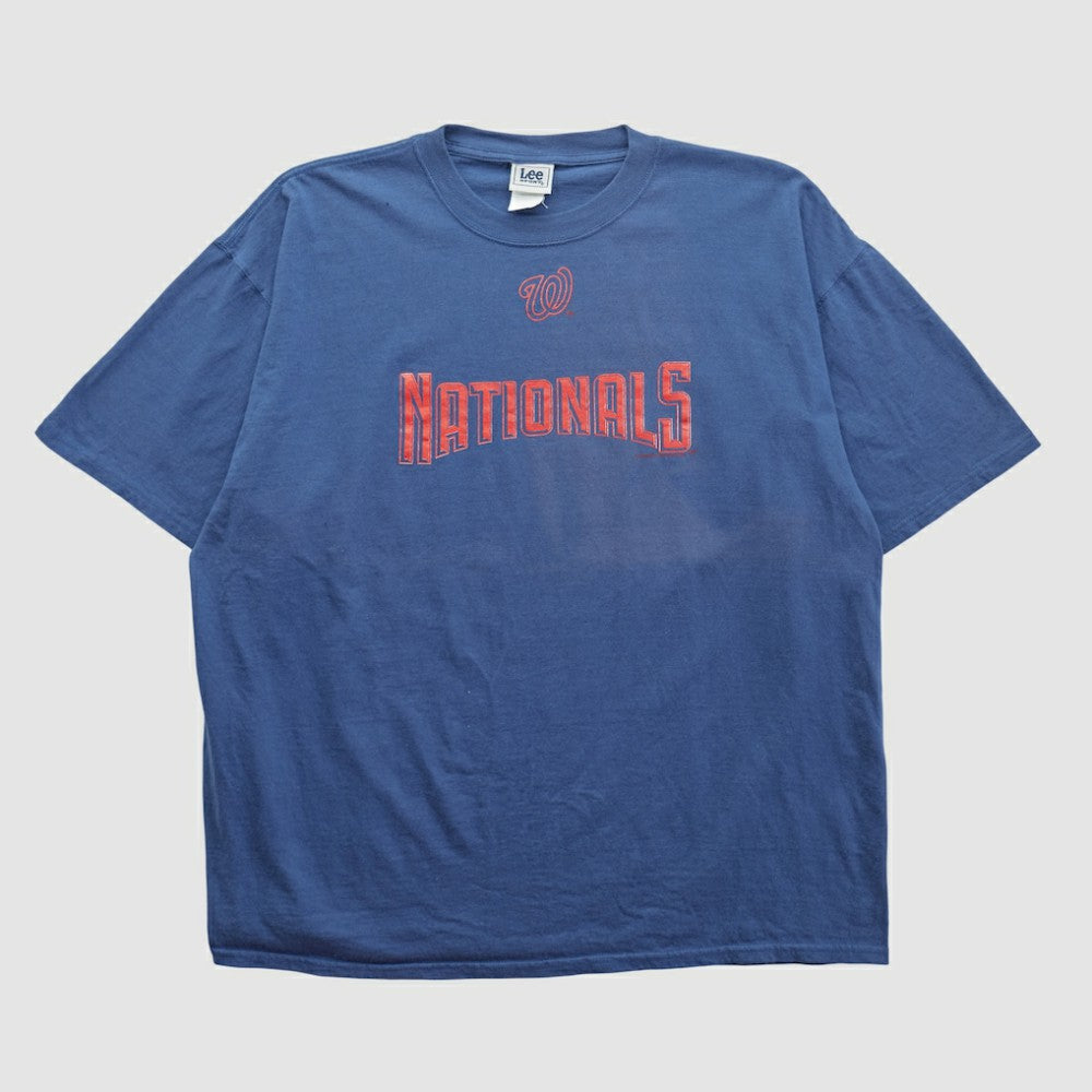 Washington Nationals Lee Apparel 2000s T-shirt - Navy Vintage