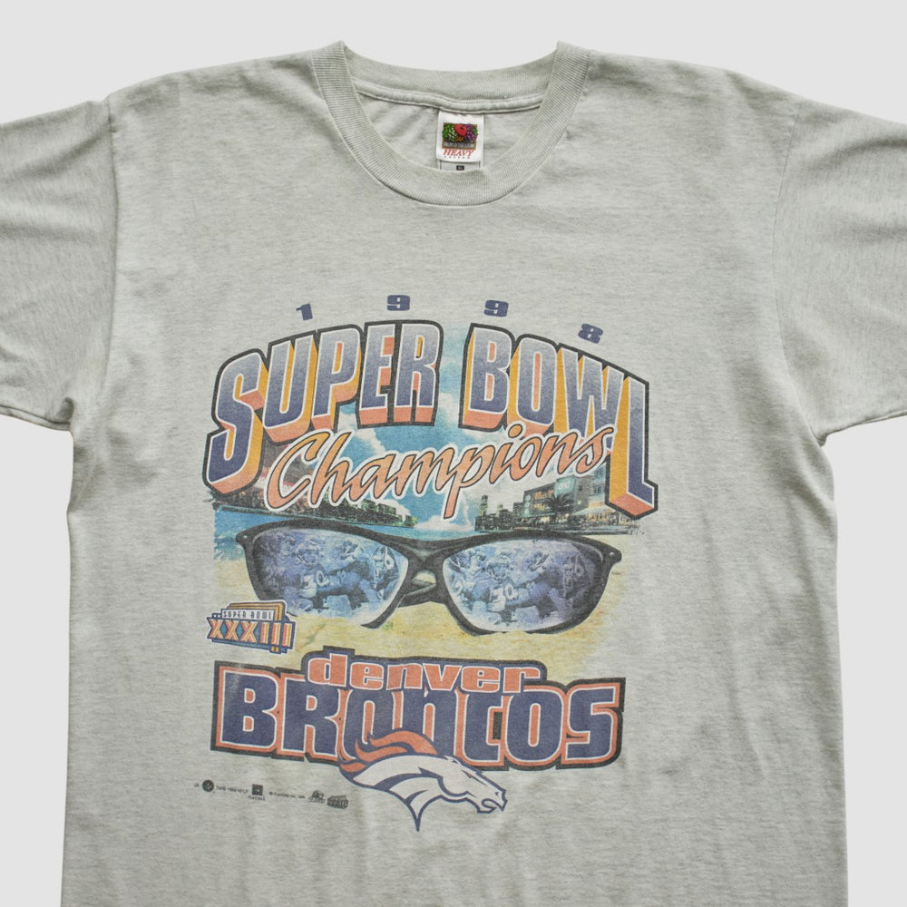 NFL Denver Broncos Super Bowl XXXIII Fruit of The Loom 1998 T-shirt