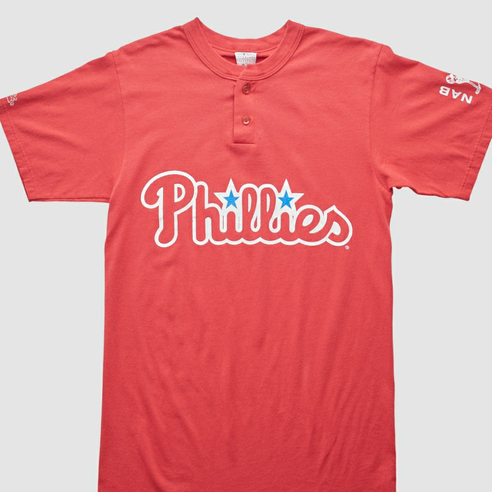 Philadelphia Phillies Majestic 2000s T-shirt - Red Vintage