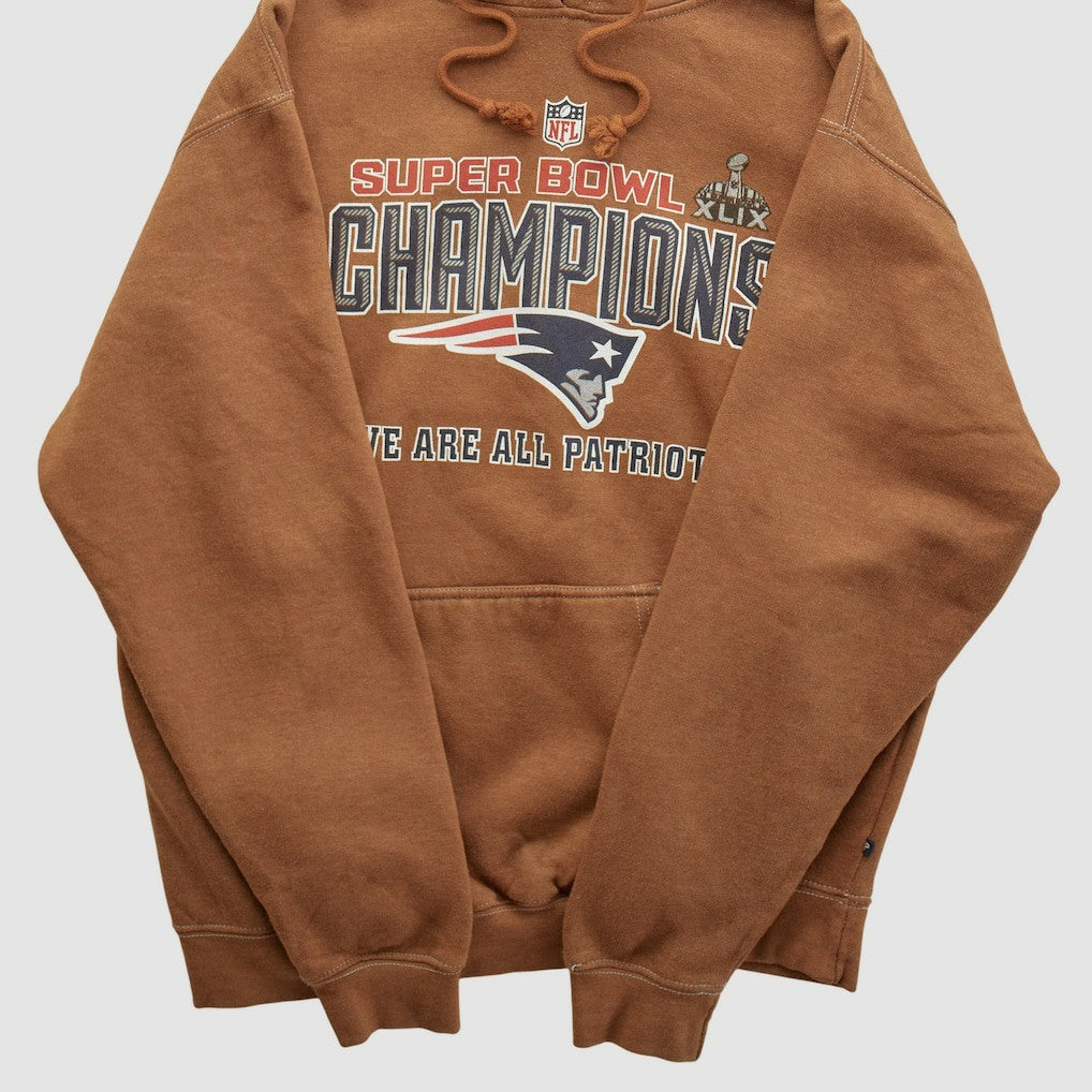 NFL New England Patriots Super Bowl XLIX Pennant Sportswear 2015 Hooded Pullover Sweatshirt