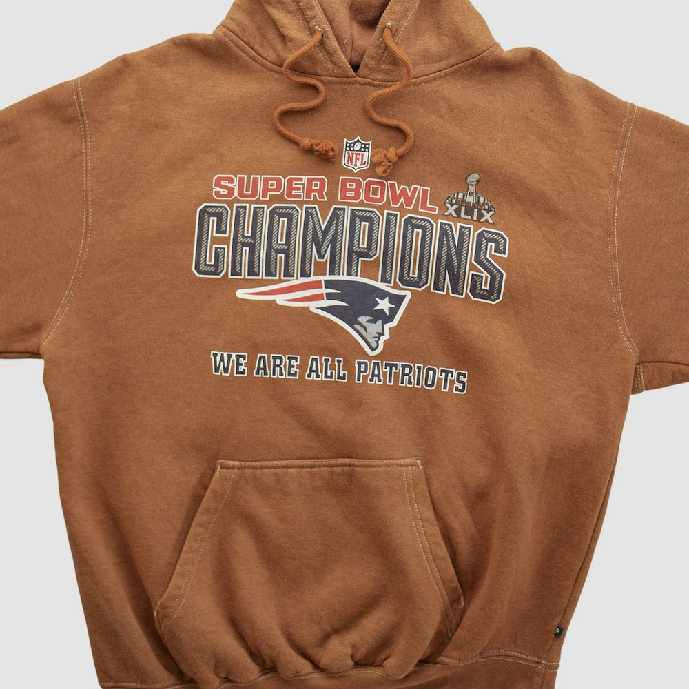 NFL New England Patriots Super Bowl XLIX Pennant Sportswear 2015 Hooded Pullover Sweatshirt