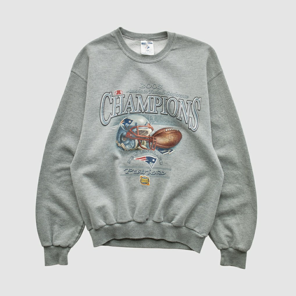NFL New England Patriots American Football Conference Jerzees 2003 Pullover Sweatshirt