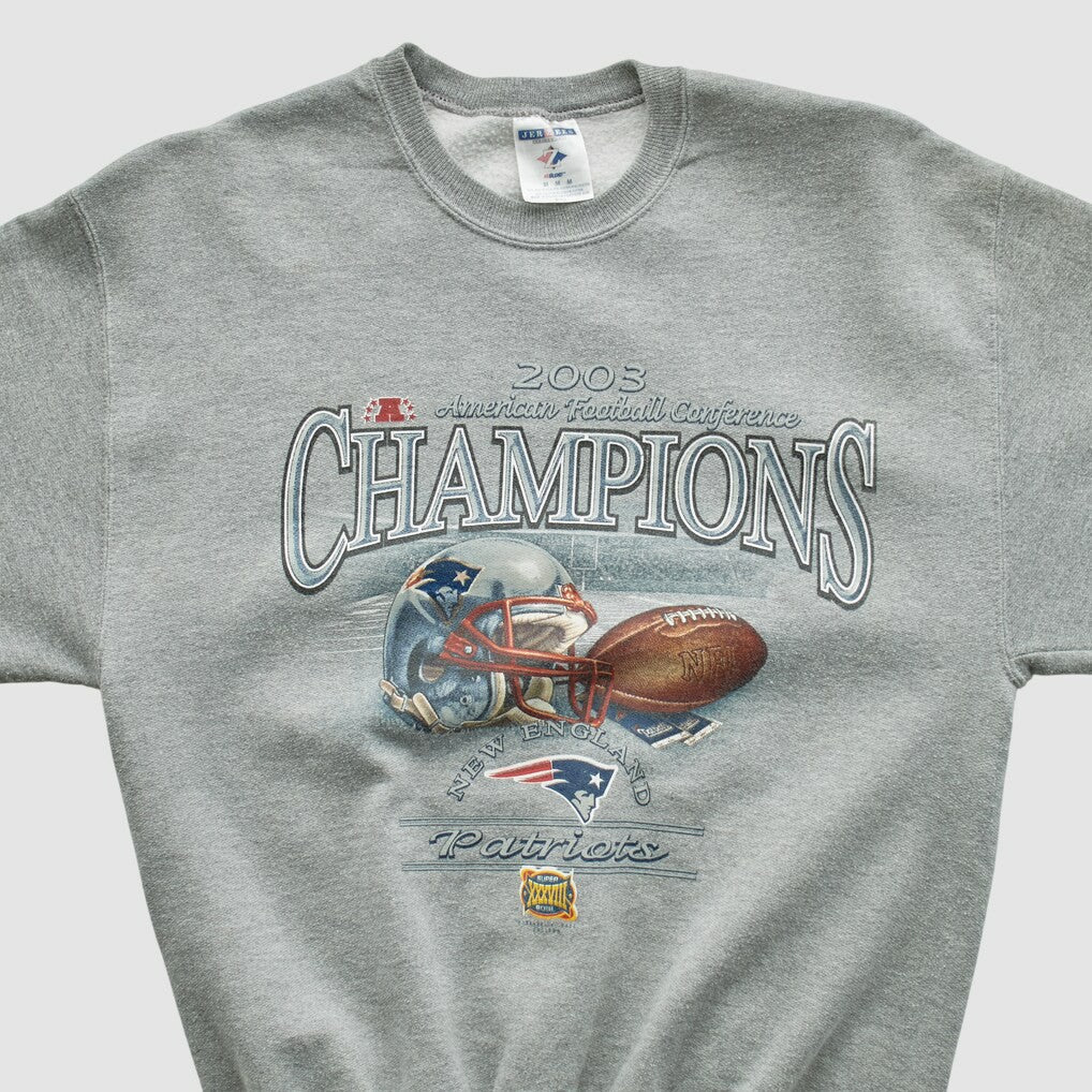 NFL New England Patriots American Football Conference Jerzees 2003 Pullover Sweatshirt