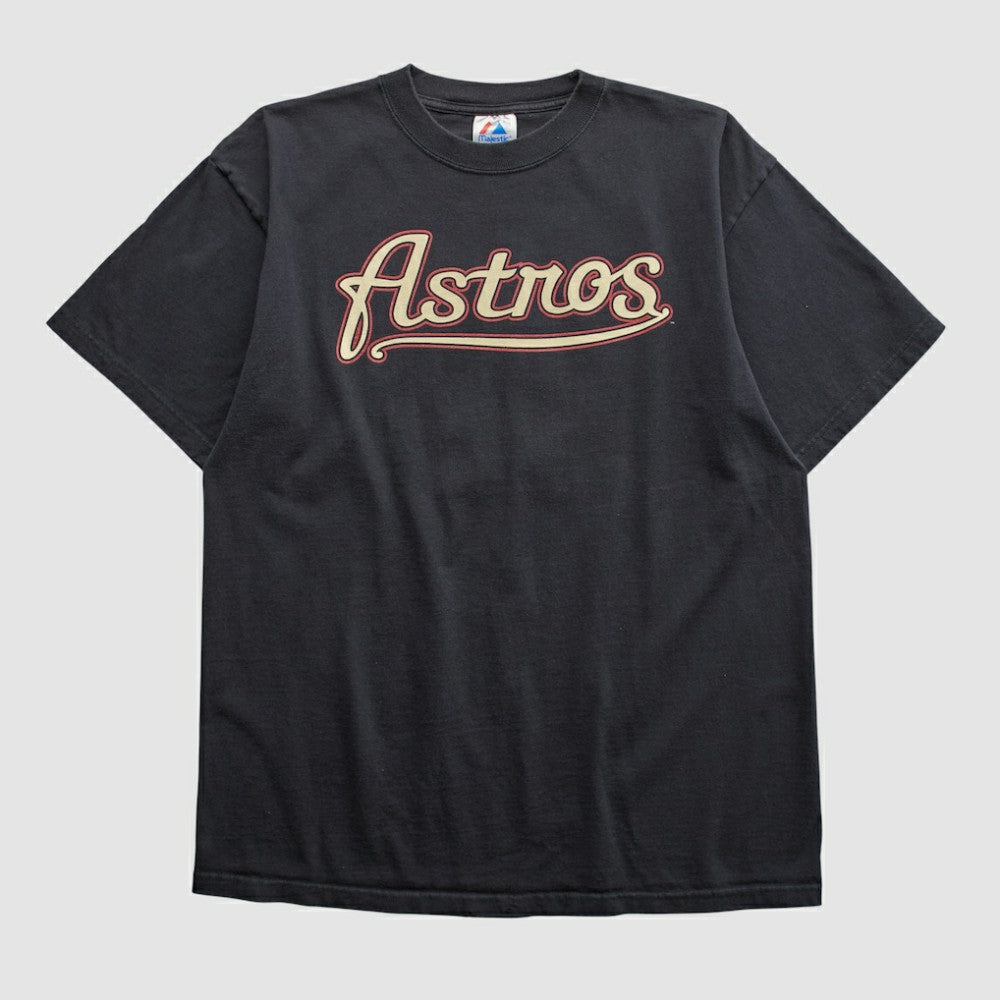Houston Astros Majestic 2000s T-shirt - Black Vintage