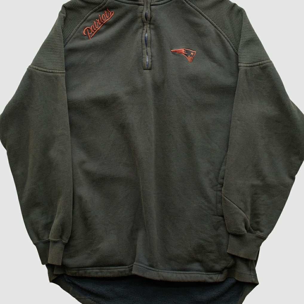 NFL New England Patriots NFL 2010s Hooded 1/4 Zip Sweatshirt