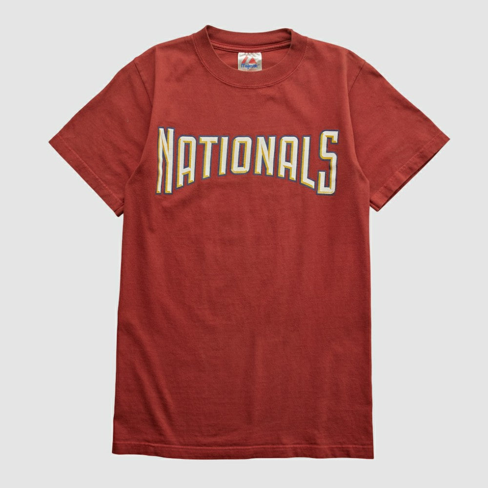 Washington Nationals Majestic 2000s T-shirt - Maroon Vintage