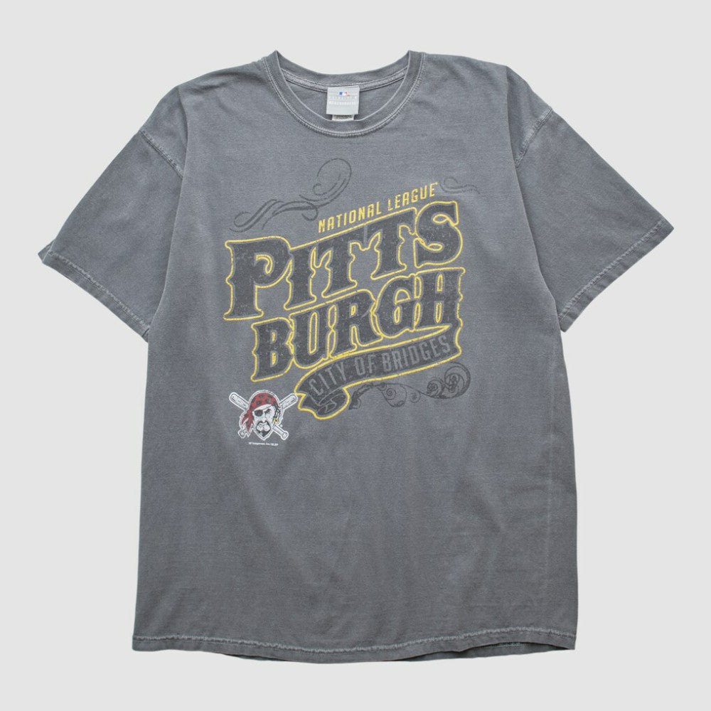 Pittsburgh Pirates Genuine Merchandise 2000s T-shirt - Gray Vintage