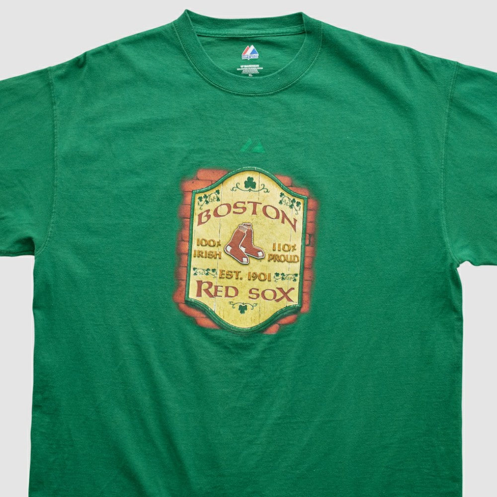 Boston Red Sox Majestic 2000s T-shirt - Green Vintage