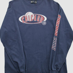 Chicago Cubs Gear For Sports 2000s Long Sleeve T-shirt - Navy Vintage