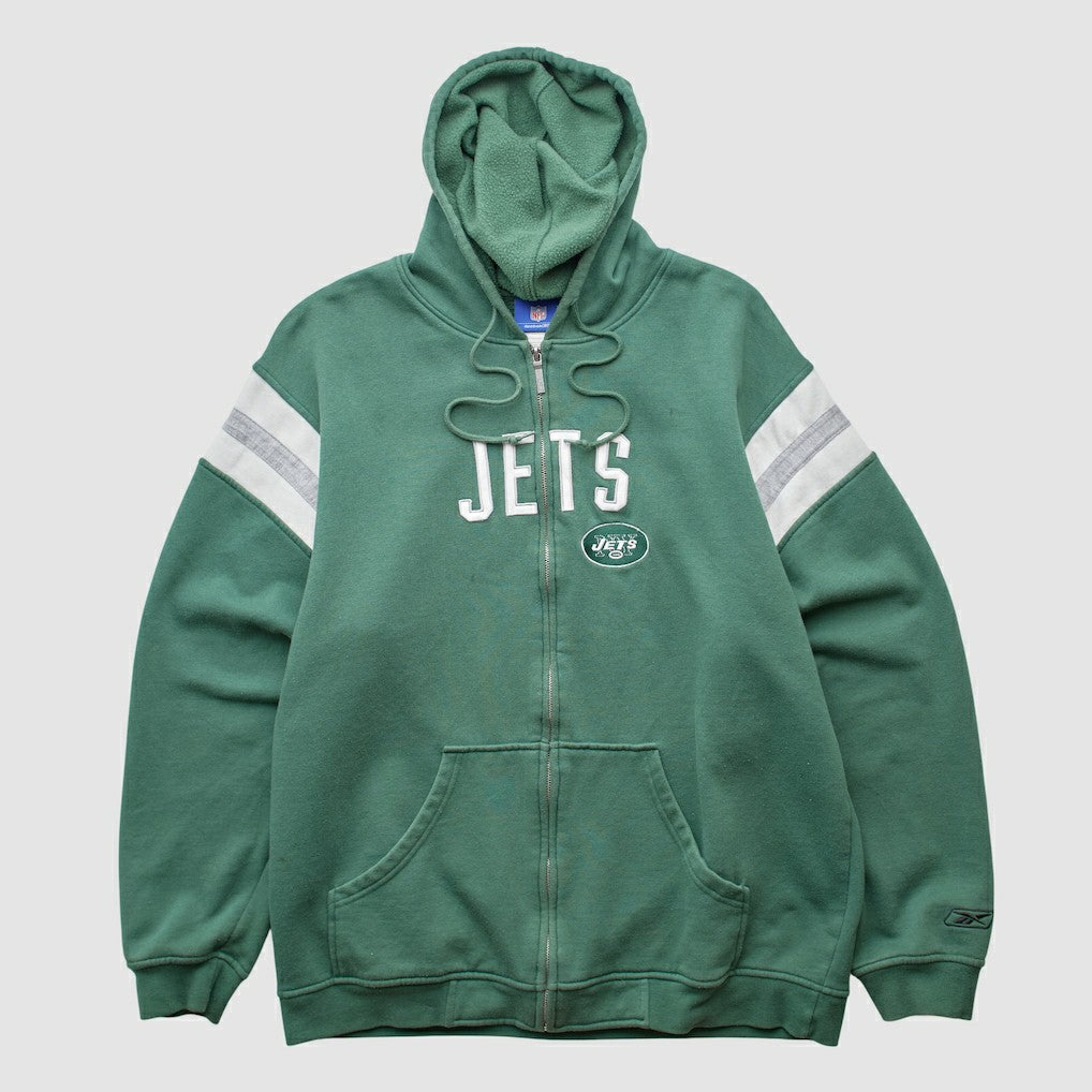 NFL New York Jets Reebok 2000s Hooded Full Zip Sweatshirt