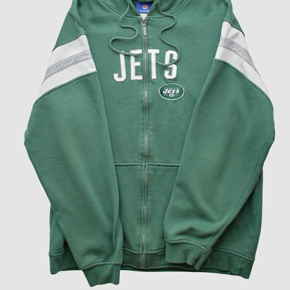 NFL New York Jets Reebok 2000s Hooded Full Zip Sweatshirt