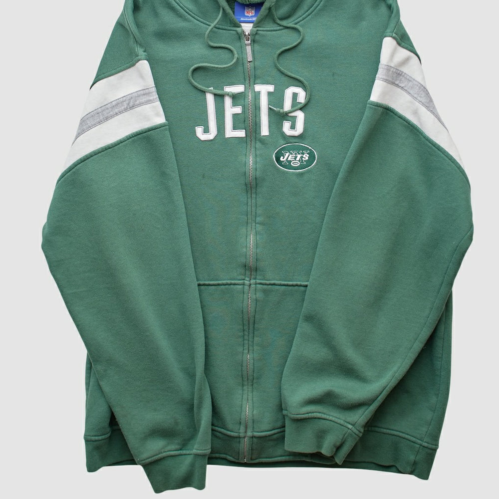 NFL New York Jets Reebok 2000s Hooded Full Zip Sweatshirt