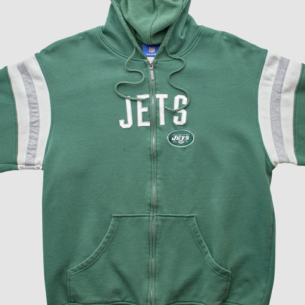 NFL New York Jets Reebok 2000s Hooded Full Zip Sweatshirt