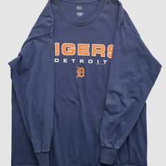 Detroit Tigers Lee Sport 2000s Long Sleeve T-shirt - Navy Vintage