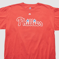 Philadelphia Phillies Majestic 2000s T-shirt - Red Vintage
