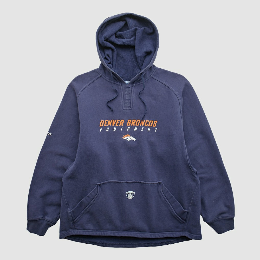 NFL Denver Broncos Reebok 2000s Hooded Pullover Sweatshirt