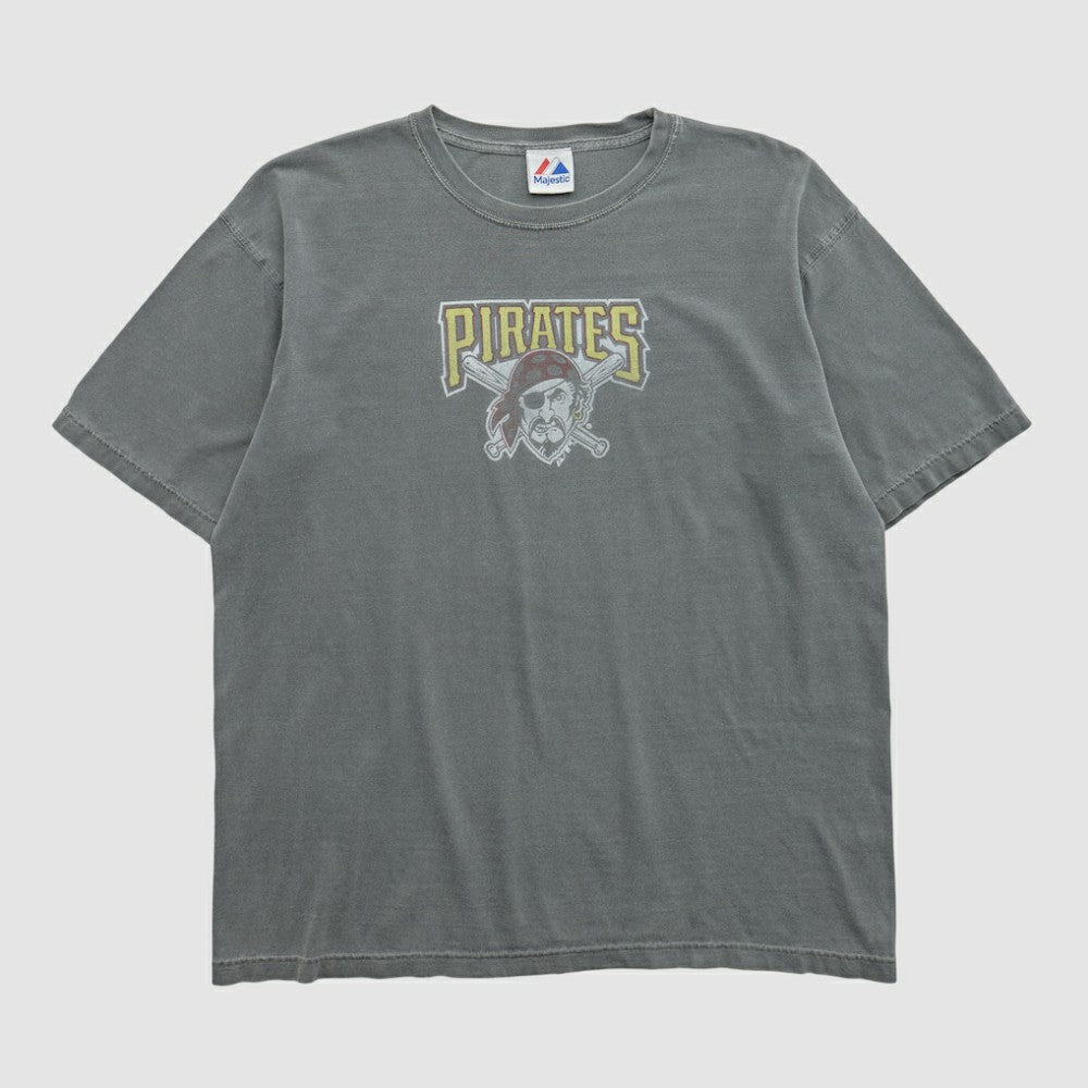 Pittsburgh Pirates Majestic 2000s T-shirt - Gray Vintage