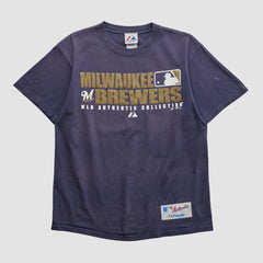 Milwaukee Brewers Majestic 2008 T-shirt - Navy Vintage