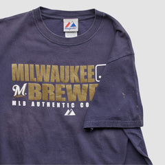 Milwaukee Brewers Majestic 2008 T-shirt - Navy Vintage