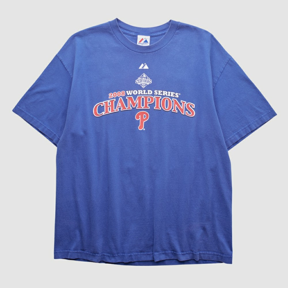 World Series Champions Majestic 2008 T-shirt - Blue Vintage