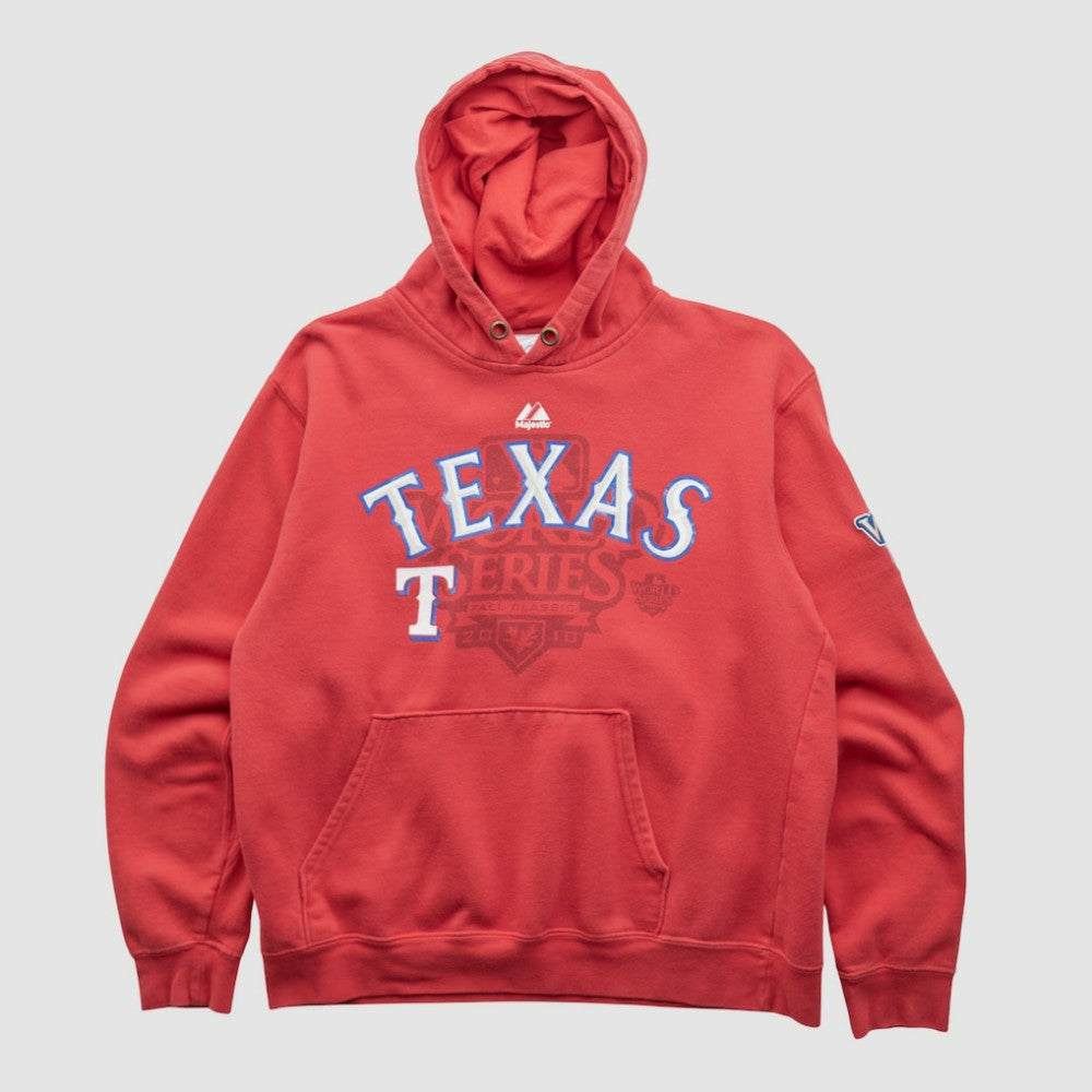 World Series Majestic 2010 Hooded Pullover Sweatshirt - Red Vintage